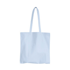Blank tote bag mockup for presentation design, prints, patterns. Baby blue canvas tote bag