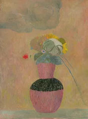 Gordijnen flowers and cloud. oil painting. illustration © Anna Ismagilova