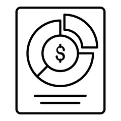 Revenue Sharing Outline Icon