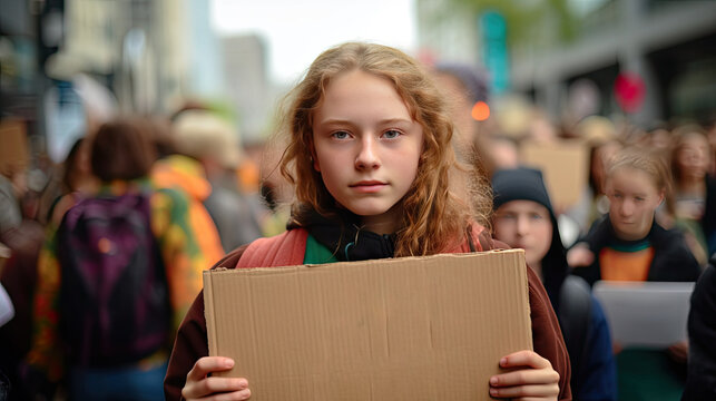 Empowering Climate Activist: Reflective Selfie with Inspiring Message