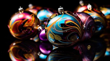 Vibrant Christmas decorated stage backdrop