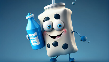 Milk Cartoon Character
