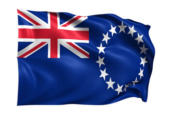  Cook Islands Flag on transparent background