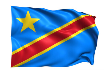 Congo Flag on transparent background