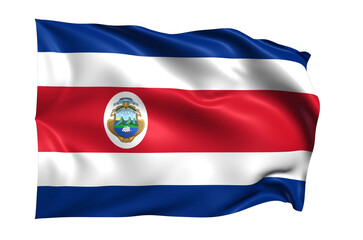 Costa Rica Flag on transparent background
