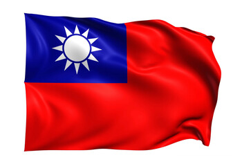 China, Republic Flag on transparent background