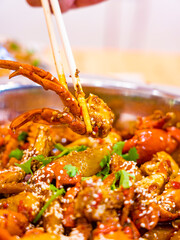 close up of Spicy Crab