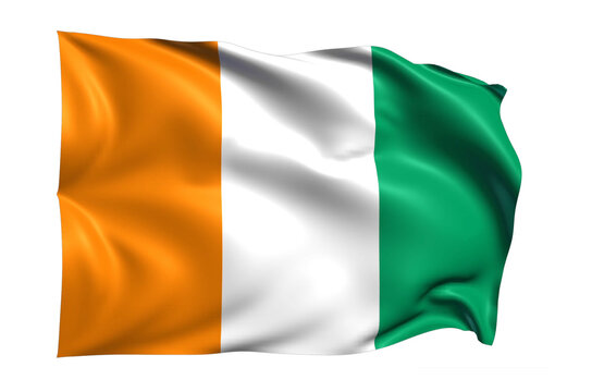  Ivory Coast Flag on transparent background
