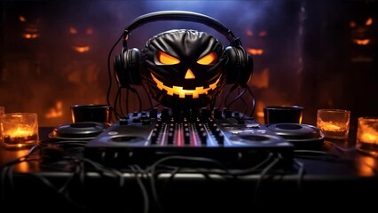 halloween pumpkin in the night