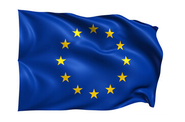 European_Union Flag on transparent background 