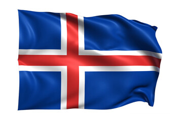  Iceland Flag on transparent background