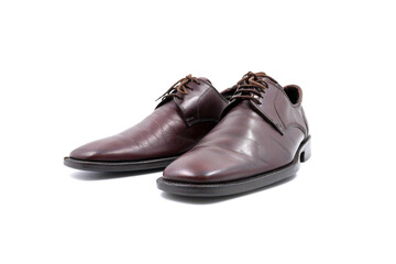 Male fashion with shoes on white