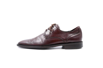 Male fashion with shoes on white