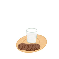 glass of milk and cookies