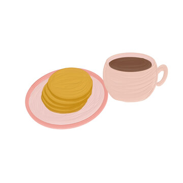Pancakes with coffee