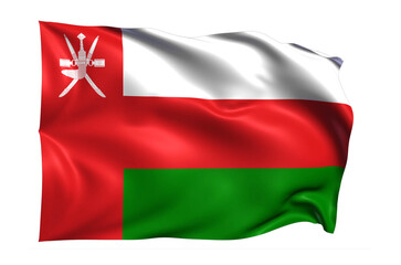 Oman Flag on transparent background