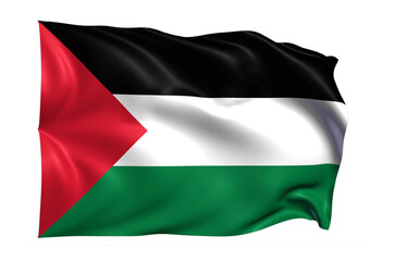   Palestine Flag on transparent background