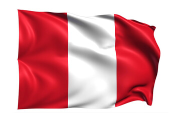 Peru Flag on transparent background