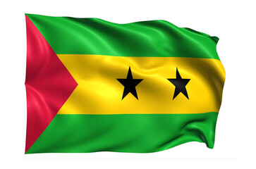 Sao Tome and Principe Flag on transparent background