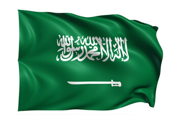  Saudi Arabia Flag on transparent background