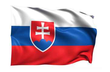  Slovakia Flag on transparent background