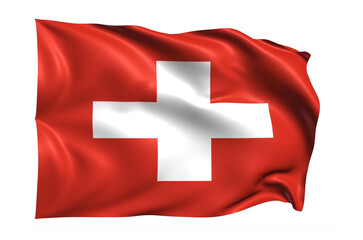 Switzerland flag on transparent backgroound