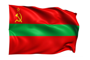 Transnistria flag on transparent background
