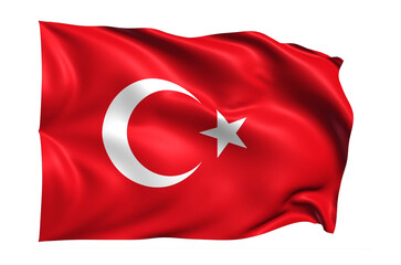 Turkey flag on transparent background