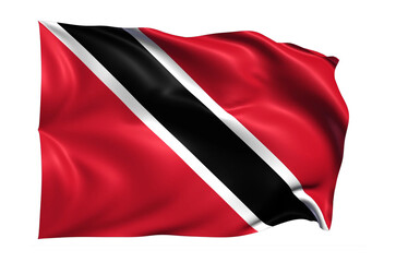 Trinidad and Tobago flag on transparent background