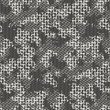 Monochrome Stitched Textured Camouflage Pattern