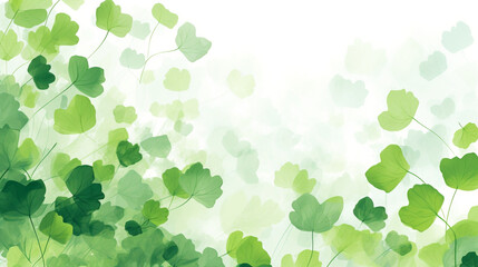 優しいリーフ　葉っぱ水彩イメージイラスト