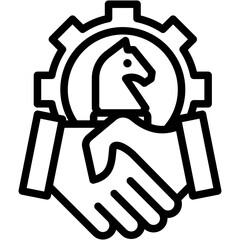 Fototapeta premium Strategic Partnership Icon