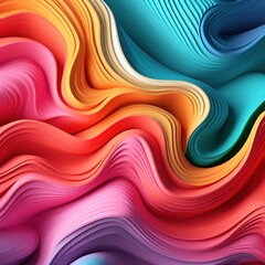 Colorful abstract waves with intermingling colors, abstraction concept