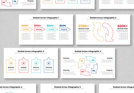 Dotted Arrow Infographic Design Template