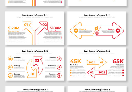 Two Arrow Infographic Design Template