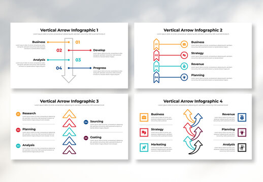 Vertical Arrow Infographic Design Template