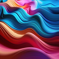 Colorful abstract waves with intermingling colors, abstraction concept