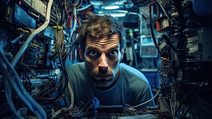 Motivated Computer Technician: Candid Selfie Reflecting Determination and Challenges