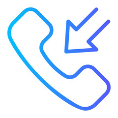 incoming call gradient icon