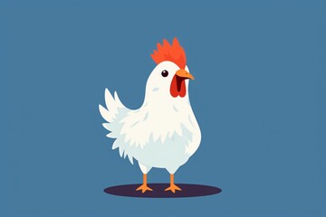 A cartoon illustration of a chicken to raise awareness for animal cruelty - obrazy, fototapety, plakaty