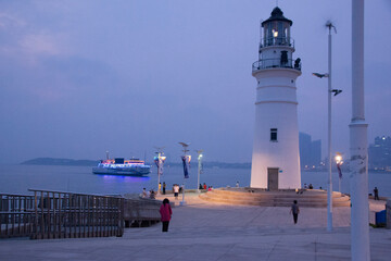 lighthouse on the pier,青島