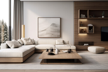 Creative modern furnitures  in living room.