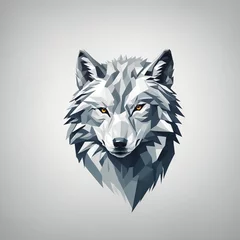 Deurstickers wolf head vector © Eissa