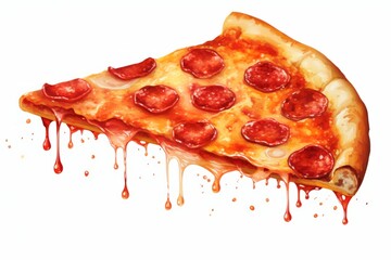 slices of pizza topped with sausage, mayonnaise and tomato sauce generative ai