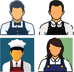 Fototapeta premium Set of Barista icon symbol