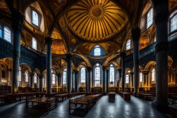 Fototapeta premium interior of the cathedral of the holy sepulchre