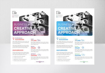 Business Flyer with Geometric Elements