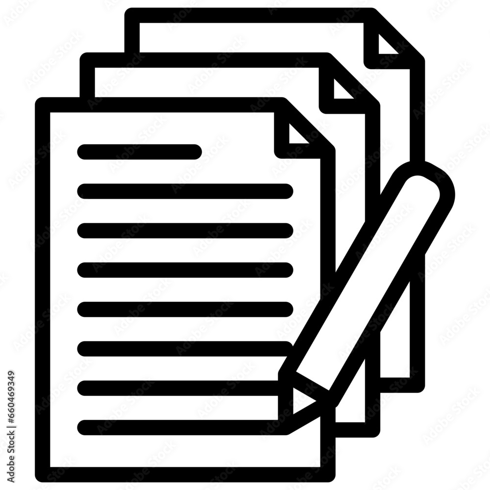 Poster contract outline icon