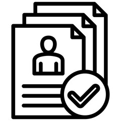 Fototapeta premium Approved Outline Icon