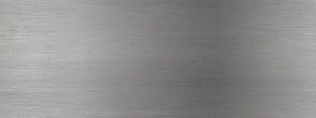 Fotobehang Seamless brushed metal plate background texture. Tileable industrial dull polished stainless steel, aluminum or nickel finish repeat pattern. High resolution silver grey rough metallic © Eli Berr